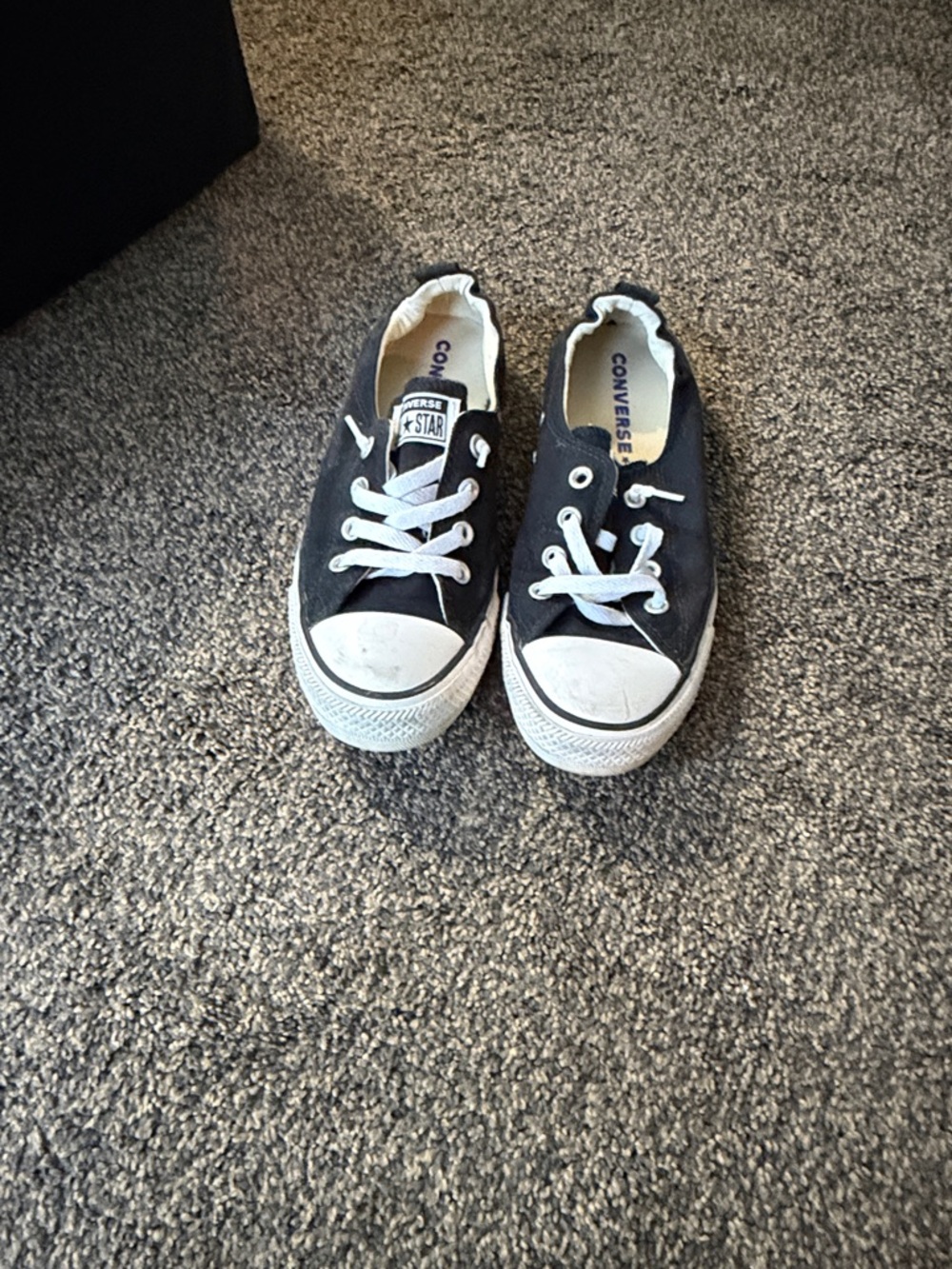 Converse Kids Black and White Low-Top Canvas Sneakers